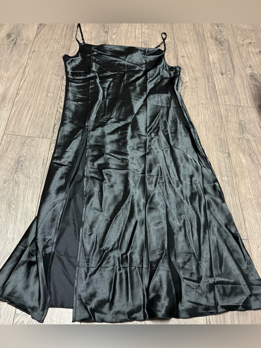 Black long nightgown maxi midi dress